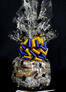 Large Cellophane - Graduation Cap Cellophane - Blue & Yellow Bow - 30 Cookies and Brownies