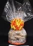 Medium Cellophane - Clear Cellophane - Orange & Yellow Bow - 24 Cookies and Brownies