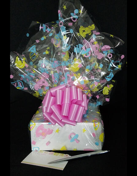 Small Box - Baby Cellophane - Baby Pink Bow - 12 Cookies and Brownies