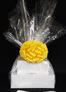 Large Tower - Clear Cellophane - Yellow Bow - 36 Cookies and Brownies