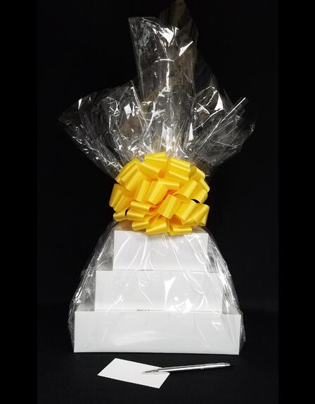 Super Tower - Clear Cellophane - Yellow Bow - 72 Cookies and Brownies