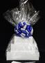 Super Tower - Clear Cellophane - Blue & Silver Bow - 72 Cookies and Brownies