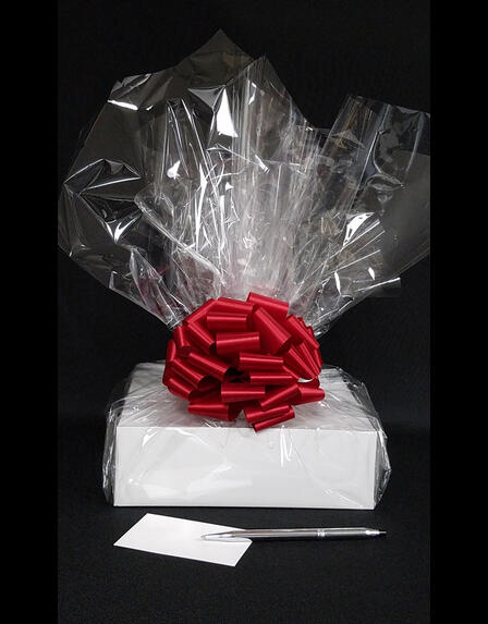 Medium Box - Clear Cellophane - Red Bow - 18 Cookies and Brownies