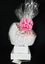 Baby Bassinet - Large Tower - Baby Pink Bow - 60 Cookies and Brownies