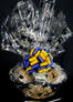Large Basket - Graduation Cap Cellophane - Blue & Yellow Bow - 36 Cookies and Brownies