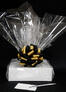 Medium Box - Clear Cellophane - Black & Gold Bow - 18 Cookies and Brownies
