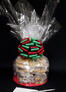Medium Cellophane - Clear Cellophane - Red & Green Bow - 24 Cookies and Brownies