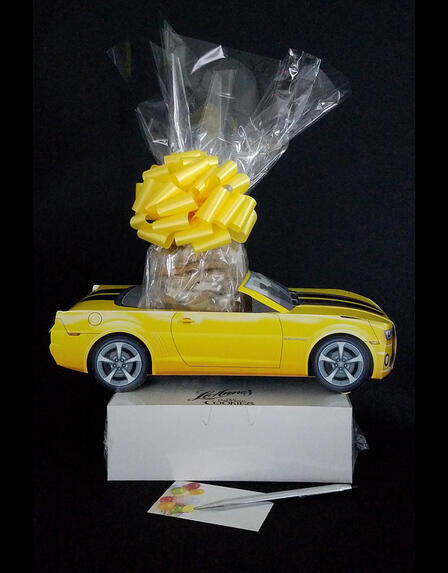 Yellow Modern Car - Small Tower - 36 Cookies and Brownies