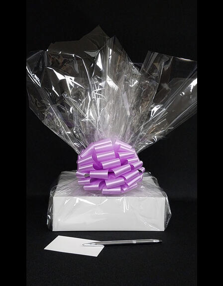 Medium Box - Clear Cellophane - Lavender Bow - 18 Cookies and Brownies