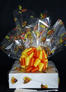 Medium Box - Fall Leaves Cellophane - Orange & Yellow Bow - 18 Cookies and Brownies