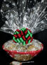Super Basket - Snowflake Cellophane - Red & Green Bow - 60 Cookies and Brownies