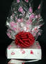 Medium Box - Heart Cellophane - Red Bow - 18 Cookies and Brownies