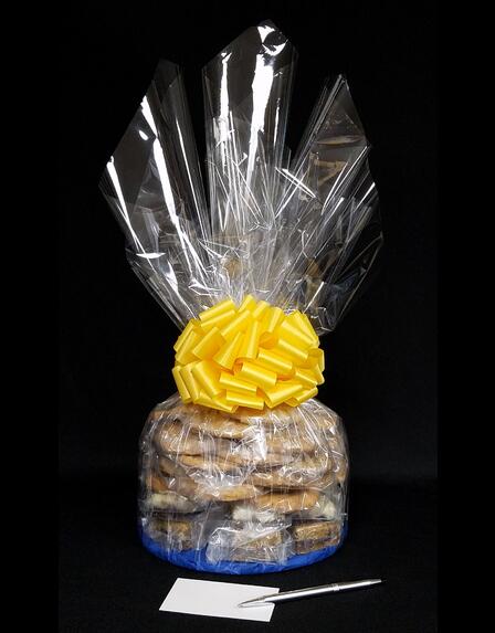 Super Cellophane - Clear Cellophane - Yellow Bow - 42 Cookies and Brownies