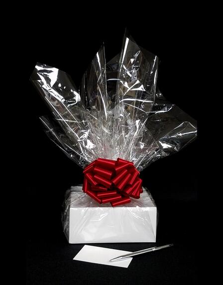 Small Box - Clear Cellophane - Red Bow - 12 Cookies and Brownies