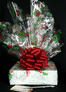 Medium Box - Holly & Berries Cellophane - Red Bow - 18 Cookies and Brownies