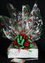 Medium Box - Holly & Berries Cellophane - Red & Green Bow - 18 Cookies and Brownies