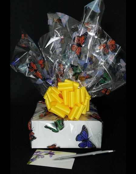 Small Box - Butterfly Cellophane - Yellow Bow - 12 Cookies and Brownies