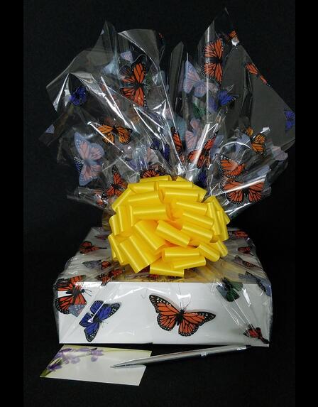 Medium Box - Butterfly Cellophane - Yellow Bow - 18 Cookies and Brownies