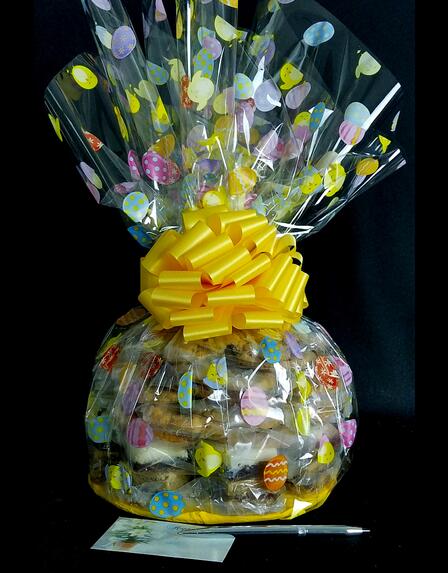 Super Cellophane - Easter Egg Cellophane - Yellow Bow - 42 Cookies and Brownies