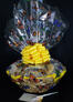Large Basket - Butterfly Cellophane - Yellow Bow - 36 Cookies and Brownies