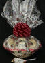 Large Basket - Holiday Wreaths Cellophane - Red Bow - 36 Cookies and Brownies