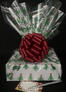 Medium Box - Christmas Tree Cellophane - Red Bow - 18 Cookies and Brownies