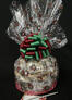 Super Cellophane - Holiday Wreaths Cellophane - Red & Green Bow - 42 Cookies and Brownies